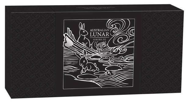 Perth Mint: Lunar III -Year of the Rabbit: Three-coin set Silber 2023 Proof  