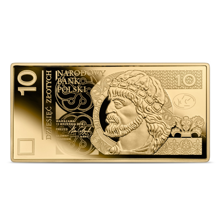 Polish circulation banknotes - 10 PLN banknote Gold 2023 Proof