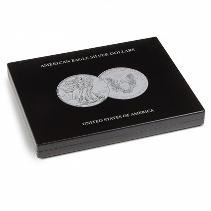 Presentation cases for 20 American Eagle Silber coins in capsules Leuchtturm