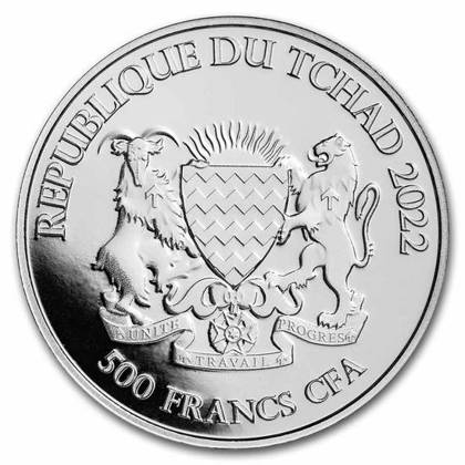 Republic of Chad: Celtic Animals - Rooster 1 oz Silber 2022