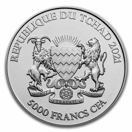 Republic of Chad: Mandala Warthog 1 oz Silber 2021