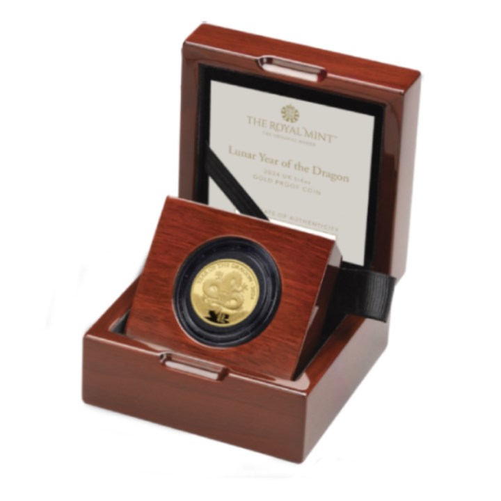 Royal Mint Lunar: Year of the Dragon 1/4 oz Gold 2024 Proof