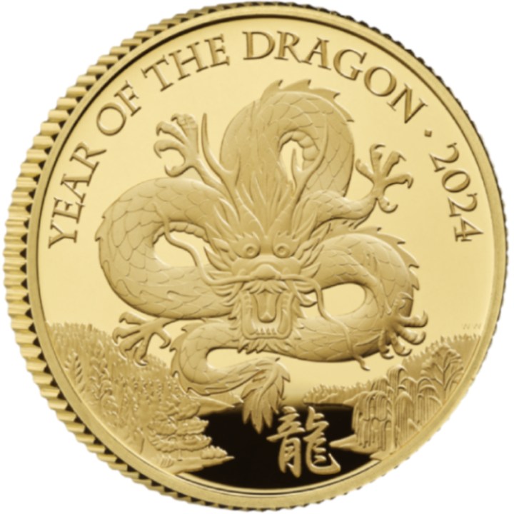 Royal Mint Lunar: Year of the Dragon 1/4 oz Gold 2024 Proof