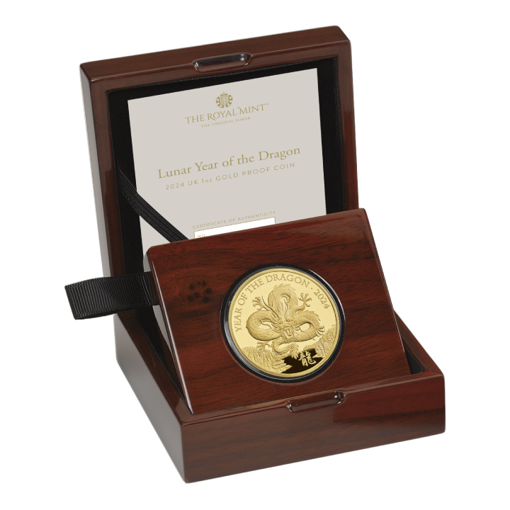 Royal Mint Lunar: Year of the Dragon 1 oz Gold 2024 Proof