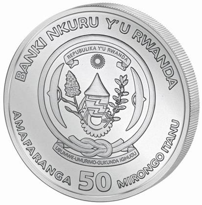 Rwanda: African Ounce - Okapi 1 oz Silber 2021