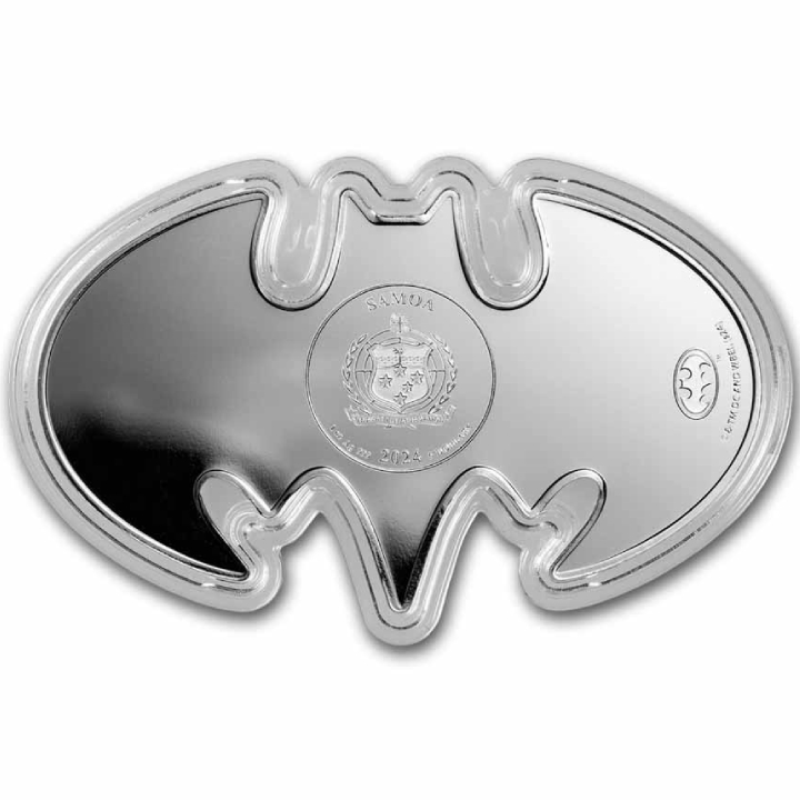 Samoa: Batman Batarang coloured 1 oz Silver 2024 Shaped Coin