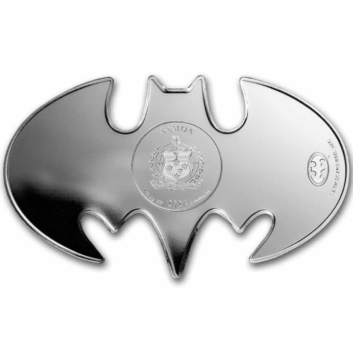 Samoa: Batman Batarang coloured 1 oz Silver 2024 Shaped Coin