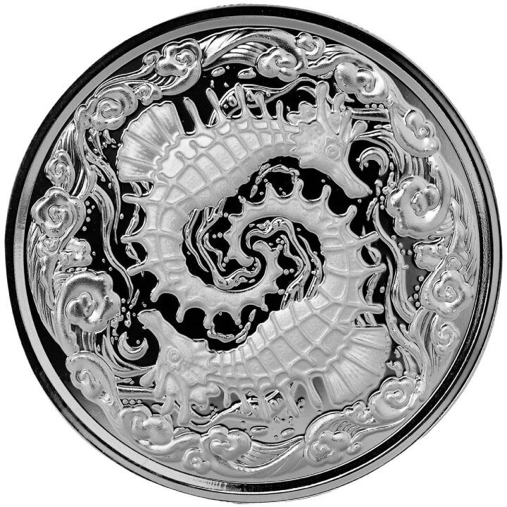 Samoa: Seahorse 1 oz Silber 2025 Prooflike Coin