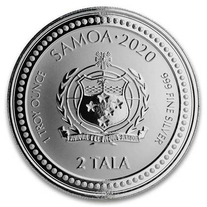 Samoa: Seepferdchen 1 oz Silber 2020