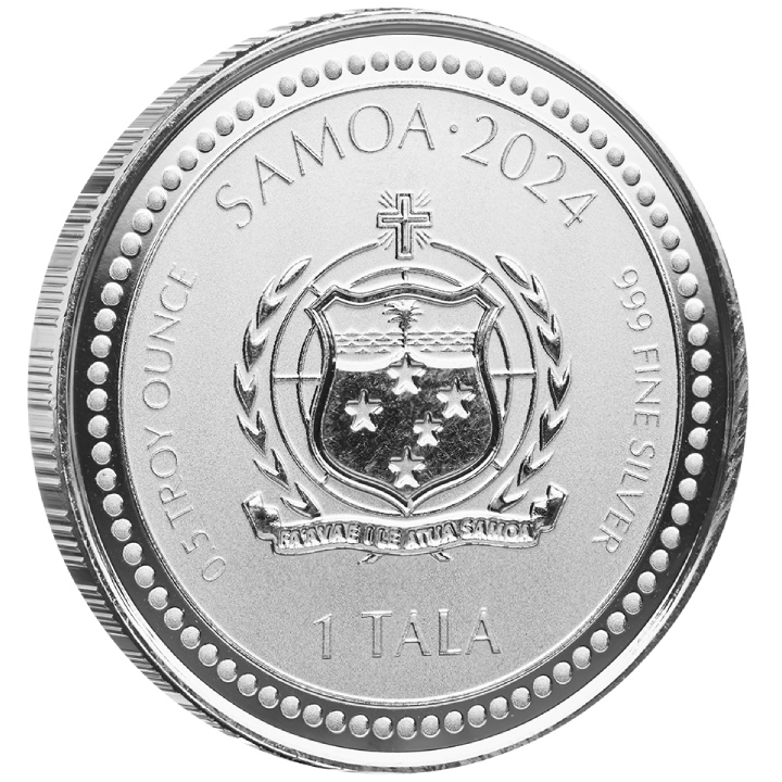 Samoa: Year of the Dragon 1/2 oz Silber 2024 Prooflike Coin 