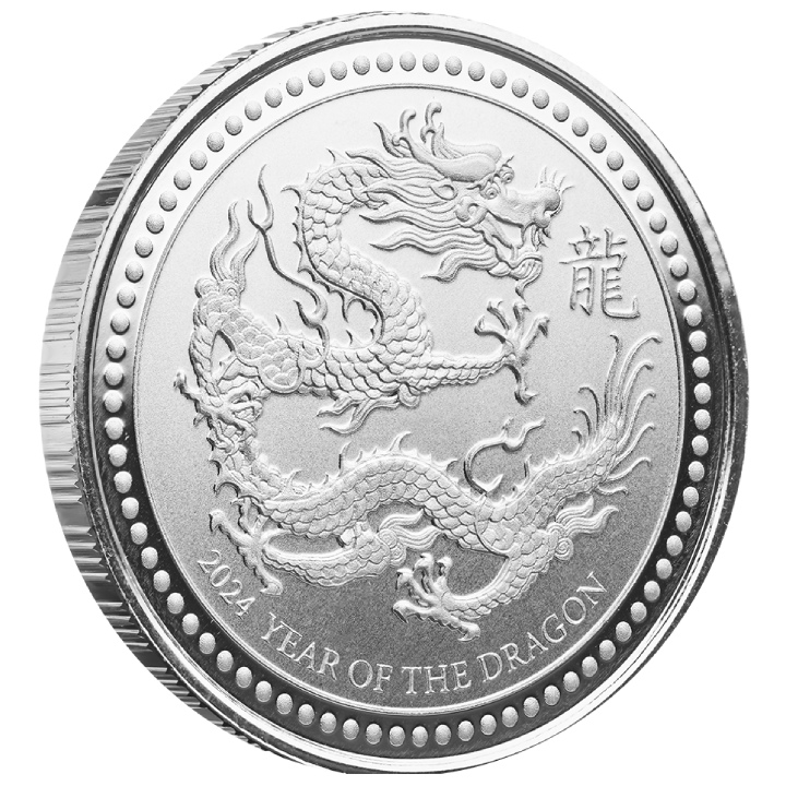 Samoa: Year of the Dragon 1/2 oz Silber 2024 Prooflike Coin 