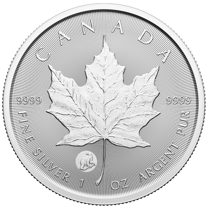 Set mit 3 Canadian Maple Leaf Treasured 3 x 1 oz Silbermünzen 2022, 2023, 2024