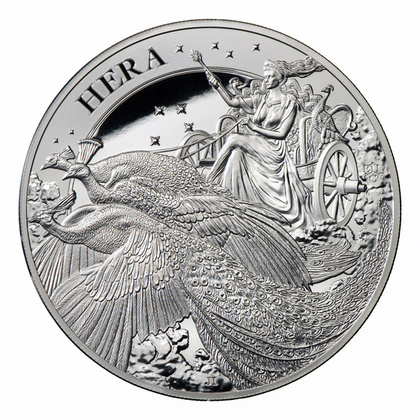 St Helena: Goddess - Hera and the Peacock 10 oz Silber 2022 Proof