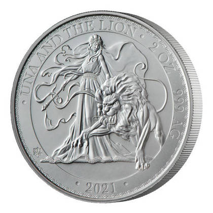 St Helena Una and the Lion 2 oz Silber 2021