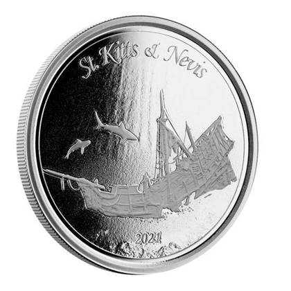 St. Kitts Sunken Ship 1 oz Silver 2021