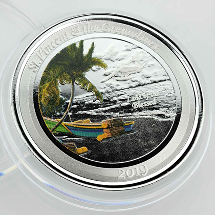 St. Vincent & The Grenadines: Island Hopping coloured 1 oz Silber 2019 Proof