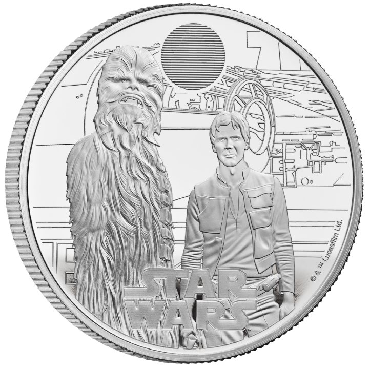 Star Wars: Han Solo and Chewbacca 1 oz Silber 2023 Proof 