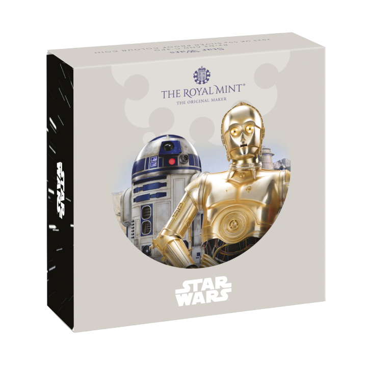 Star Wars: R2-D2 and C-3PO 50p coloured Silber 2023 Proof 