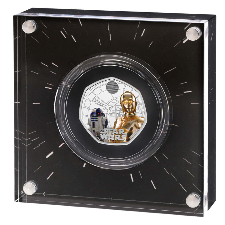 Star Wars: R2-D2 and C-3PO 50p coloured Silber 2023 Proof 