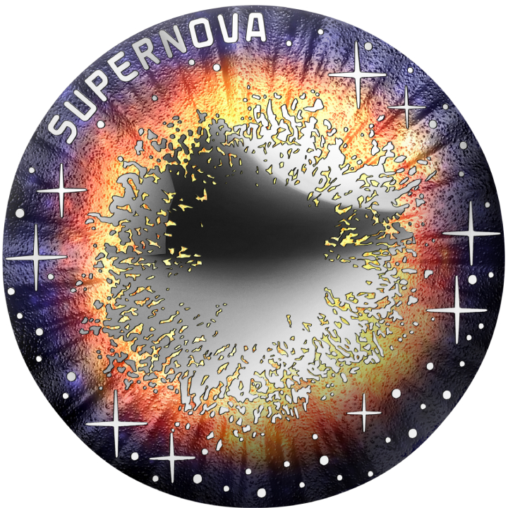 The Beauty of the Universe - Supernova coloured 20 Euro Silber 2024 Proof