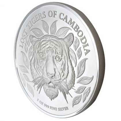 The Lost Tigers of Cambodia 5 oz Silver 2022 