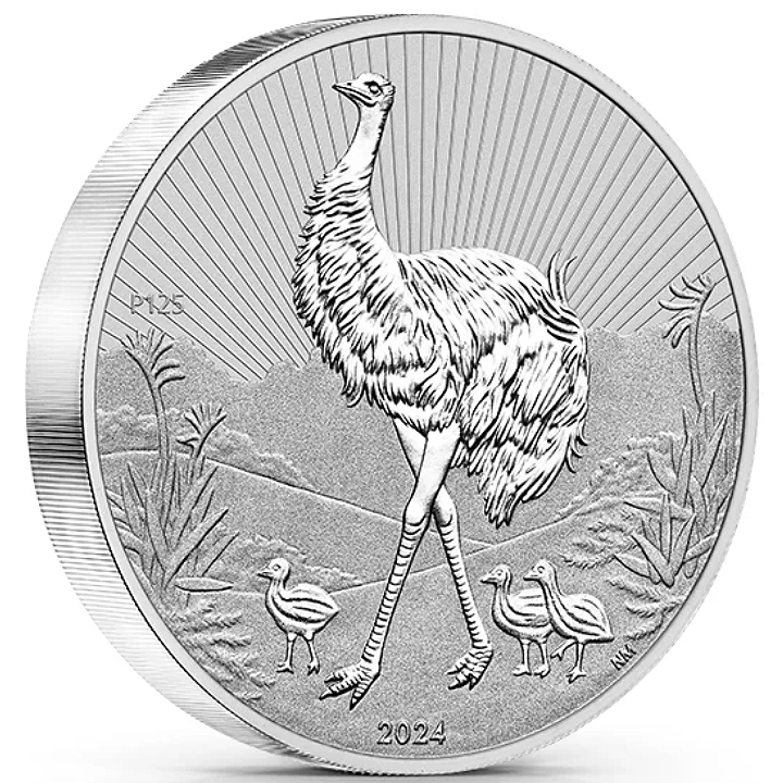 The Next Generation: Mother and Baby Emu 10 oz Silber 2024 Piedfort