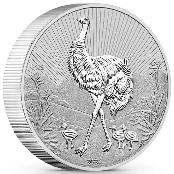 The Next Generation: Mother and Baby Emu 2 oz Silver 2024 Piedfort