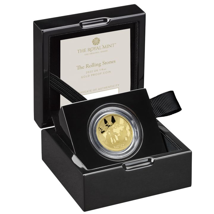 The Rolling Stones 1/4 oz Gold 2022 Proof 