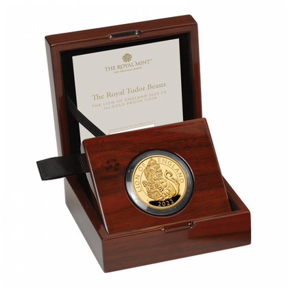 The Royal Tudor Beasts: Lion of England 1 oz Gold 2022 Proof