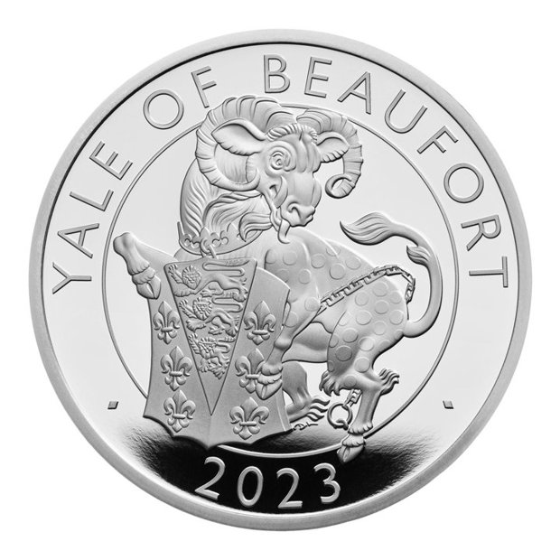 The Royal Tudor Beasts: The Yale of Beaufort 1 oz Silber 2023 Proof 