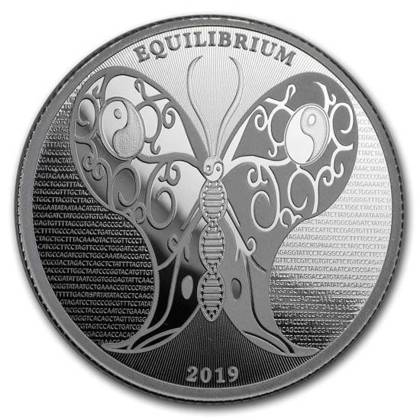 Tokelau: Equilibrium 1 oz Silver 2019 Prooflike 