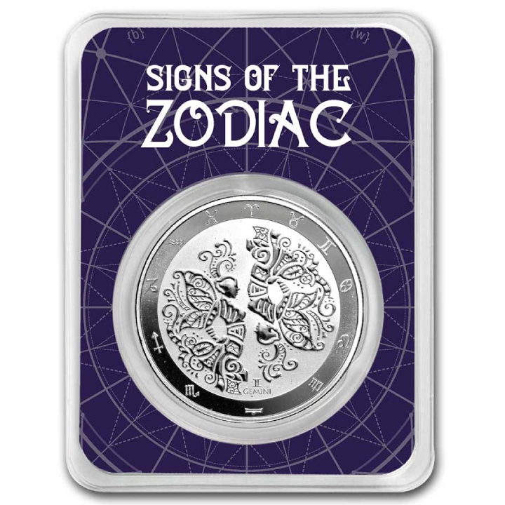 Tokelau: Zodiac Series - Gemini 1 oz Silber 2024 Slab