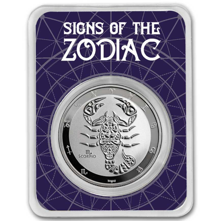 Tokelau: Zodiac Series - Scorpio 1 oz Silber 2024 Slab