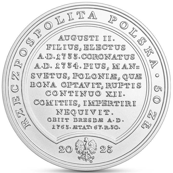 Treasures of Stanisław August - 50 PLN August III Sas Silber Coin