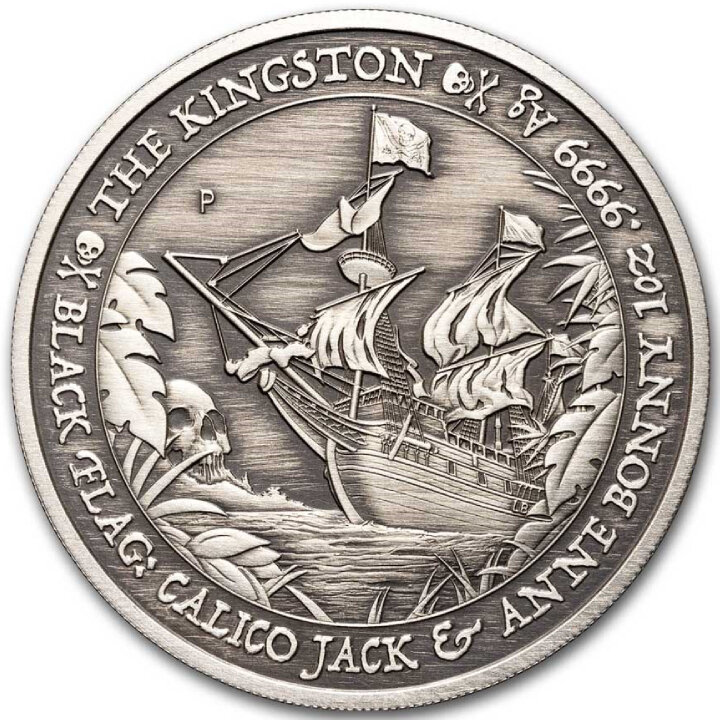 Tuvalu: Black Flag - The Kingston 1 oz Silver 2024 Antiqued Coin