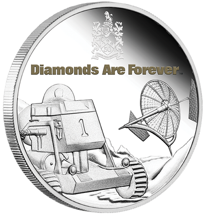 Tuvalu: Diamonds Are Forever coloured 50th Anniversary 1 oz Silber 2021 Proof 