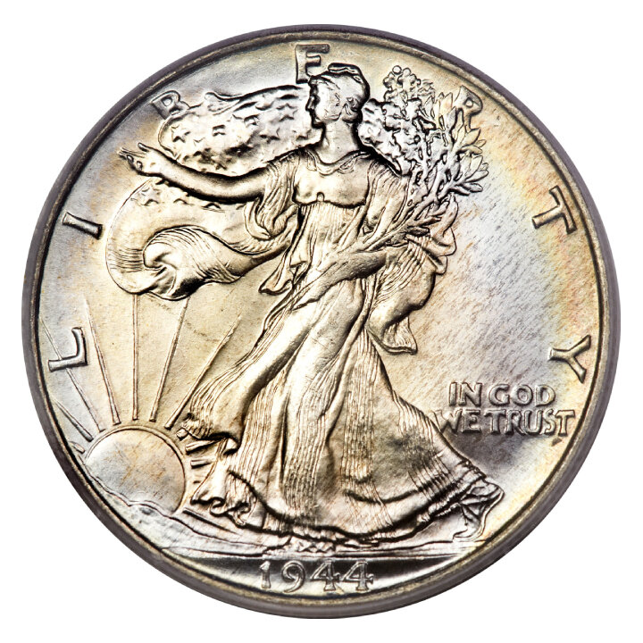 USA: 50 Cents - Half Dollar ($0.50) Silber Zufallsjahr (Ag.900 Probe) Umlaufend