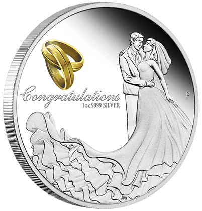 Wedding coloured 1 oz Silber 2022 Proof