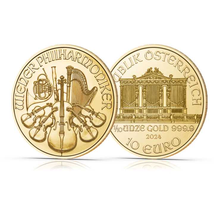 Wiener Philharmoniker 1/10 oz Gold 2024