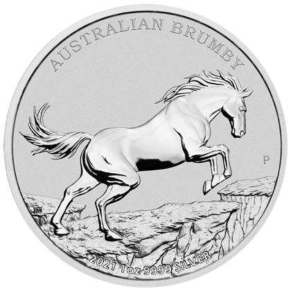 Wildpferde Australiens - Brumby 1 oz Silber 2021 