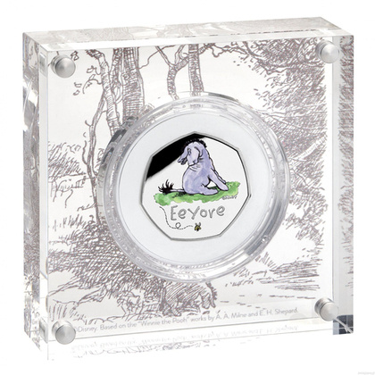 Winnie The Pooh - Eeyore coloured Silber 2022 Proof 