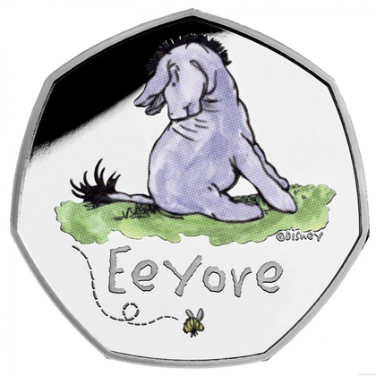 Winnie The Pooh - Eeyore coloured Silber 2022 Proof 