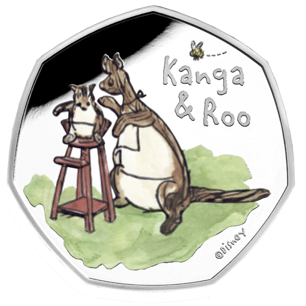 Winnie The Pooh - Kanga and Roo coloured Silver 2022 Proof 