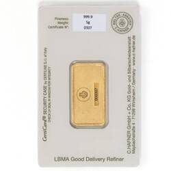  C. Hafner 5 grams Gold Bar LBMA