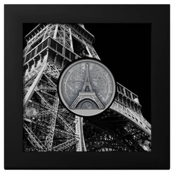  Cook Islands: Eiffel Tower 2 oz Silber 2024 Ultra High Relief Antiqued Coin