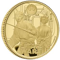  Star Wars: Luke Skywalker and Princess Leia 1/4 oz Gold 2023 Proof