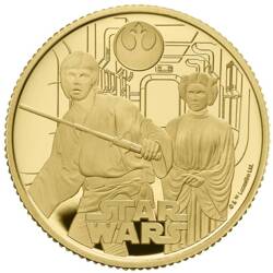  Star Wars: Luke Skywalker and Princess Leia 1/4 oz Gold 2023 Proof