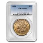 1894 $20 Liberty Gold Double Eagle MS-61 PCGS 