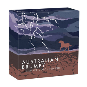 Australian Brumby coloured 1 oz Silber 2024