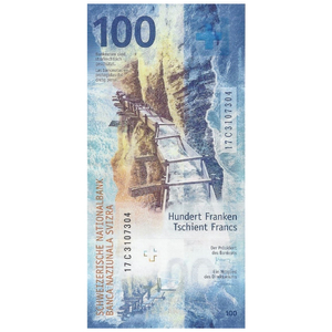 Banknote Schweiz 100 Franken (CHF 100) Zirkuliert